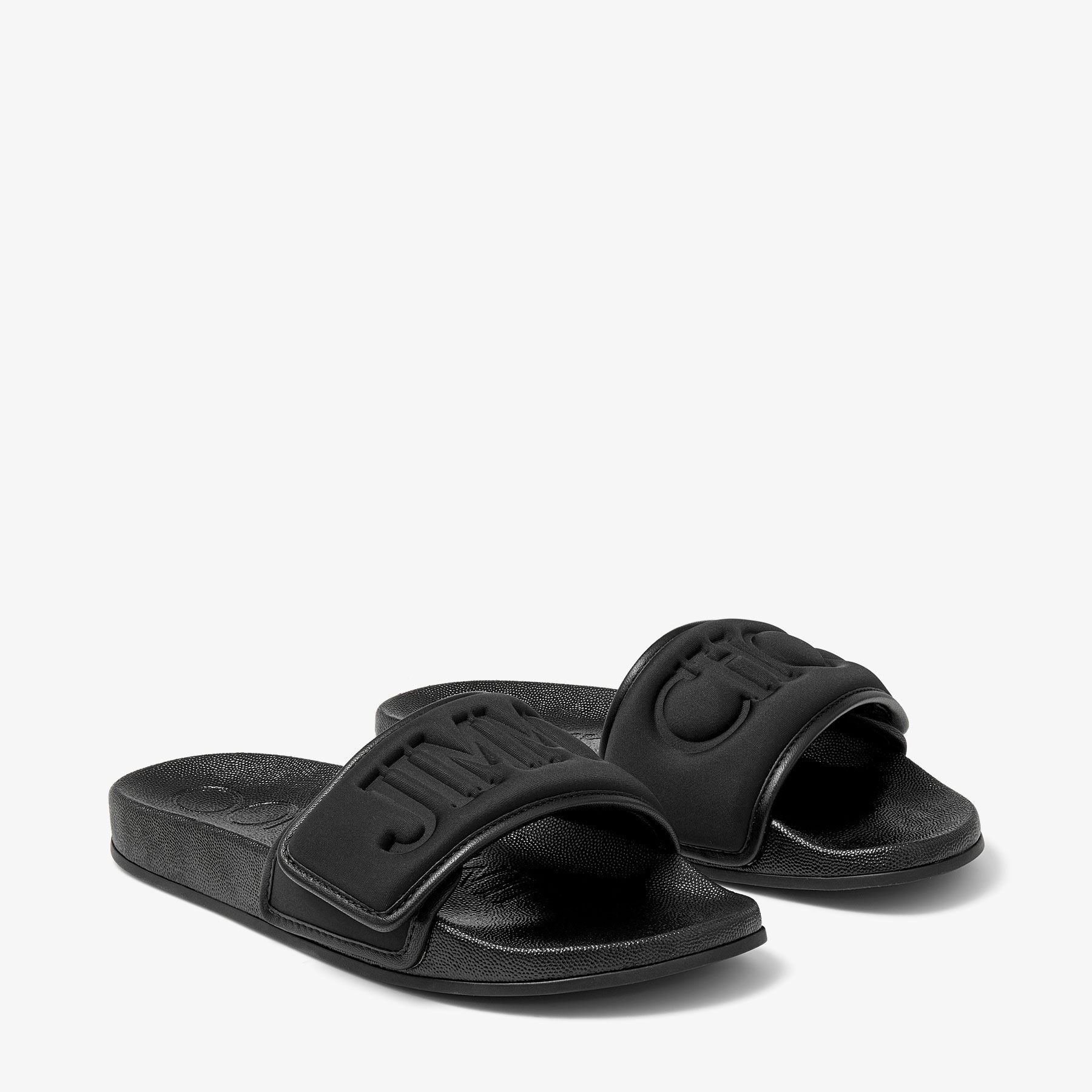 Fitz/F
Black Puffed Logo Lycra Slides - 2