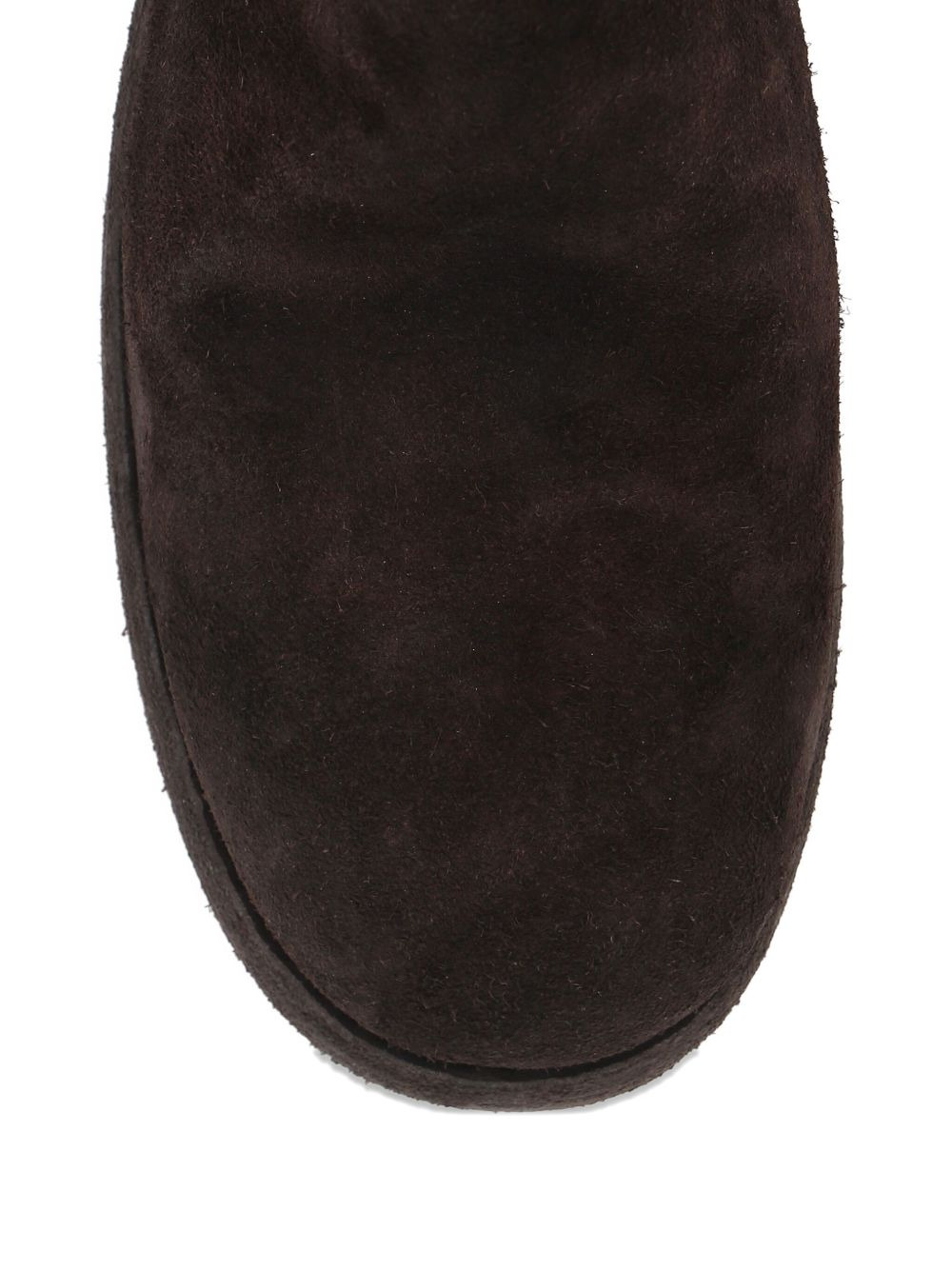rear-zip suede boots - 4