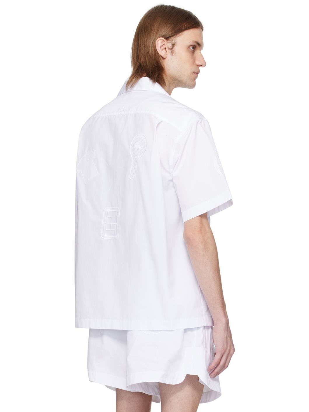 White Runway Relaxed Fit Badge Shirt - 3