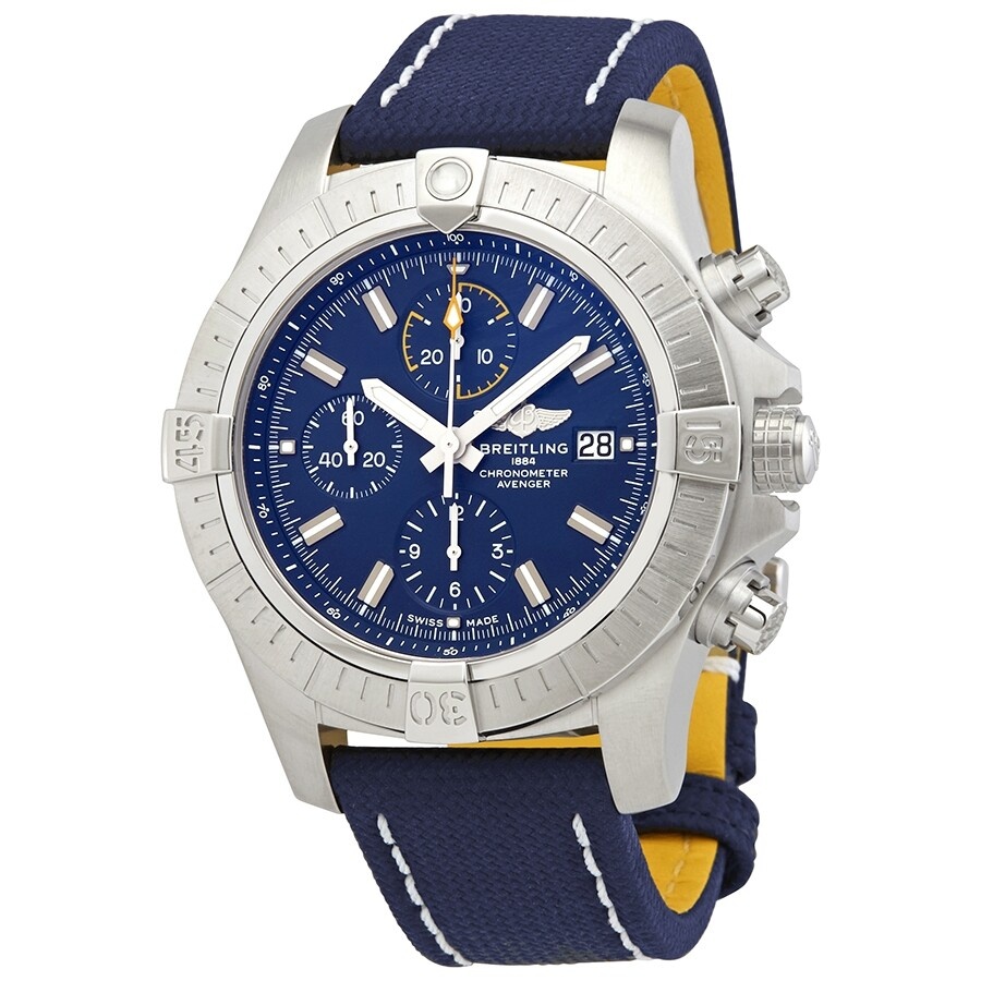 Breitling Avenger Chronograph Automatic Blue Dial Men's Watch A13317101C1X2 - 1