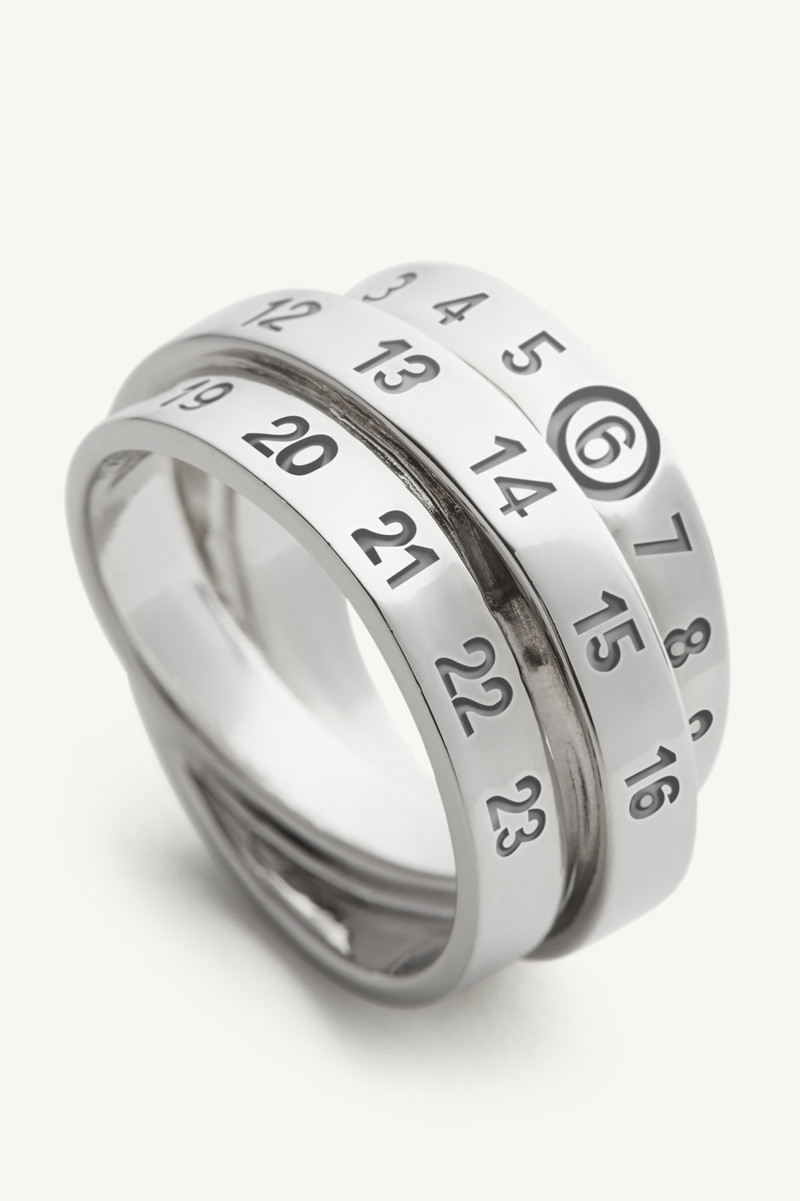 Triple Logo Numeric Signature Ring 3