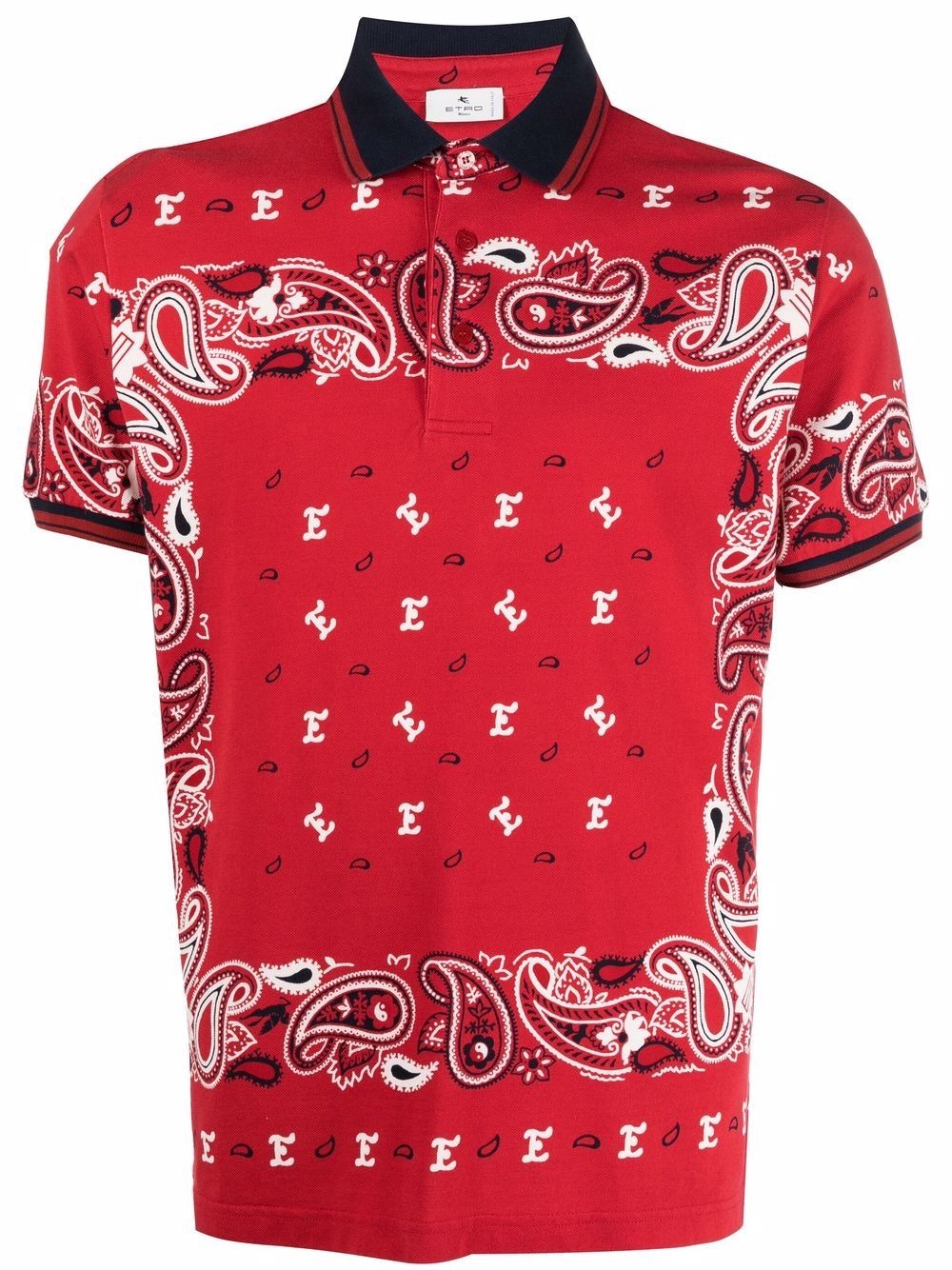 bandana-print polo shirt - 1