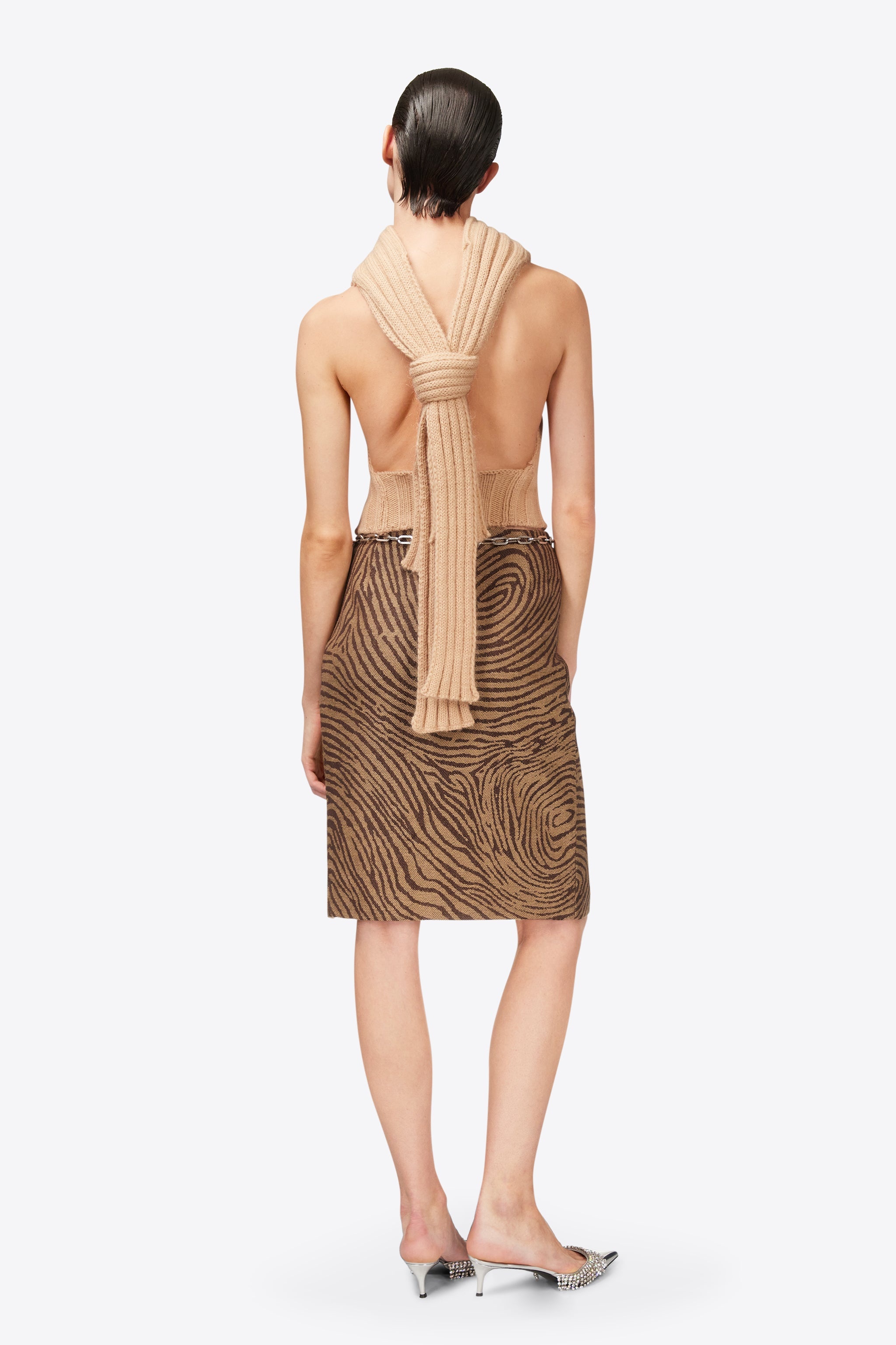 SLEEVELESS TWISTED KNIT TOP - 4