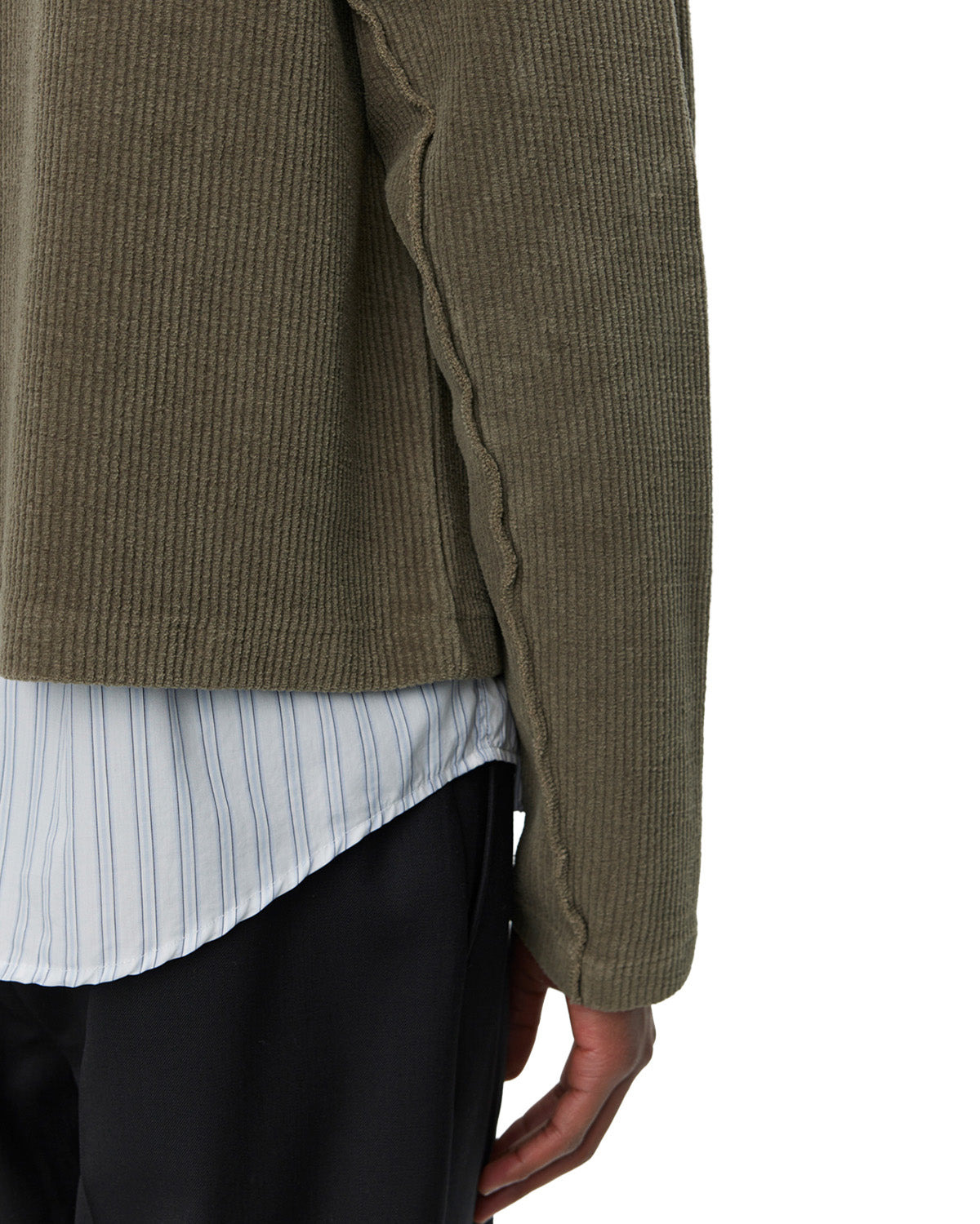 Leisure Zip Up Faded Taupe Jersey Cord - 4