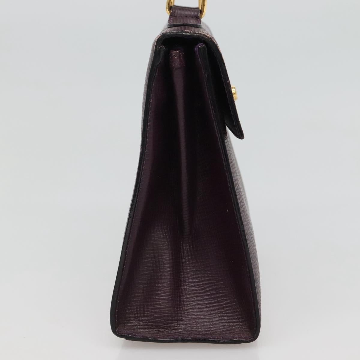 CELINE Hand Bag Leather Purple - 4