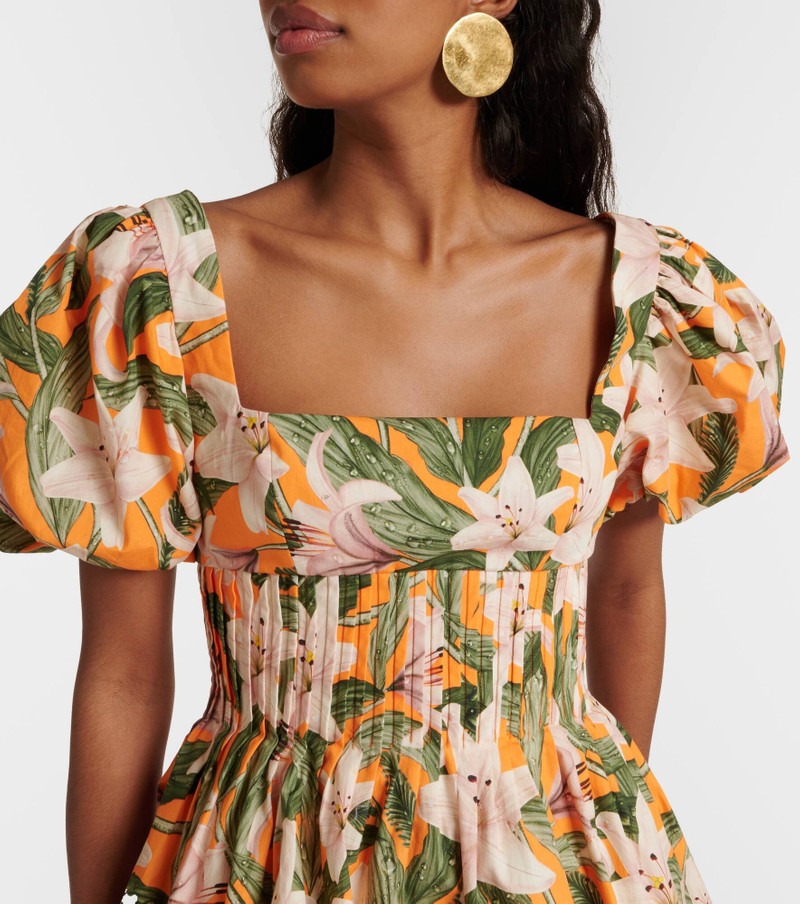 Caramelo Lirio 꽃 면 minidress 4