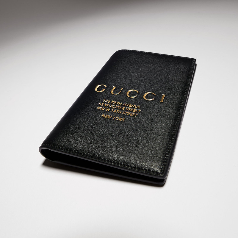 Passport case with gold-foiled logo 3
