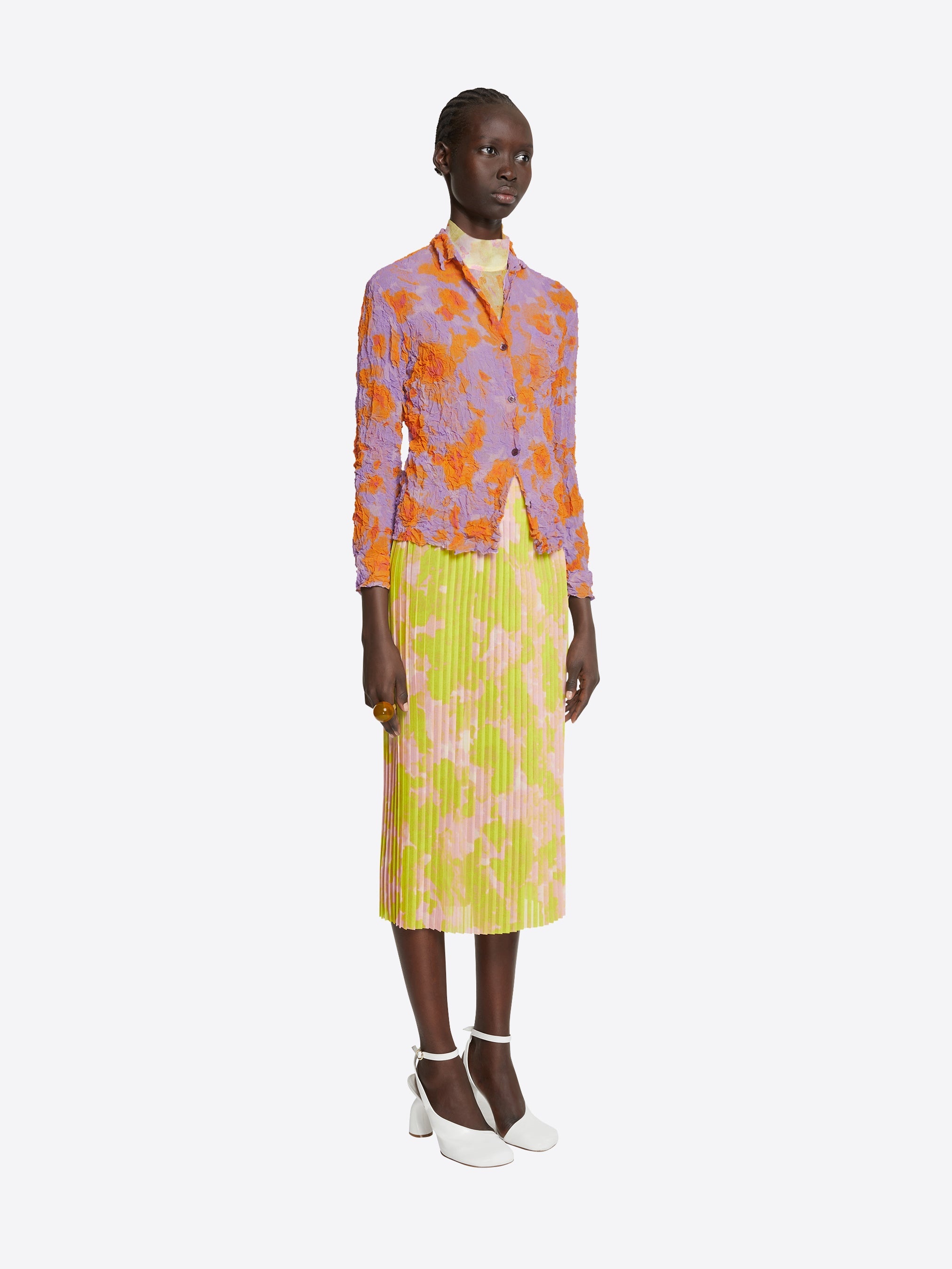 PLEATED MIDI SKIRT - 3