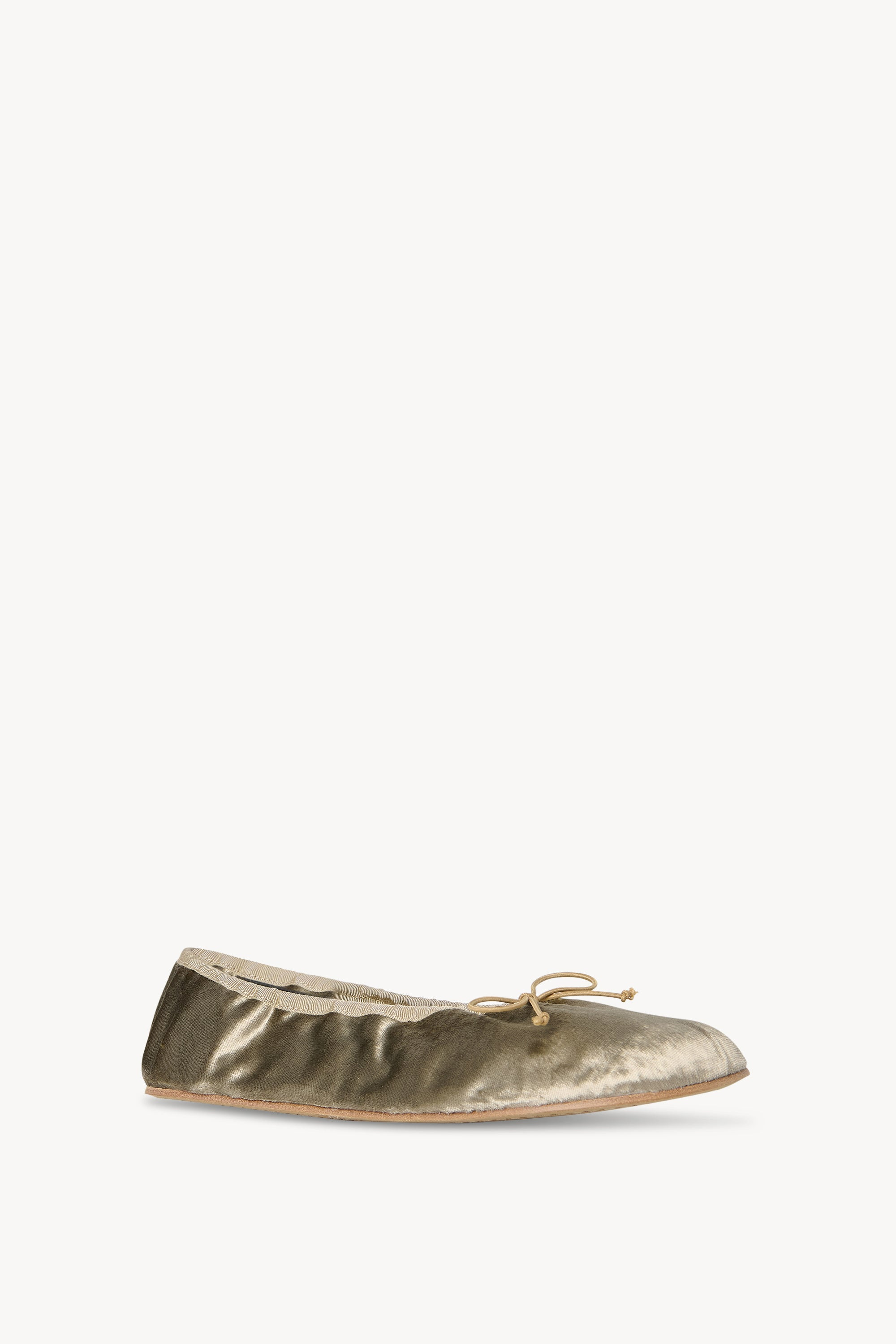 Round Ballet Flat in Velvet - 2