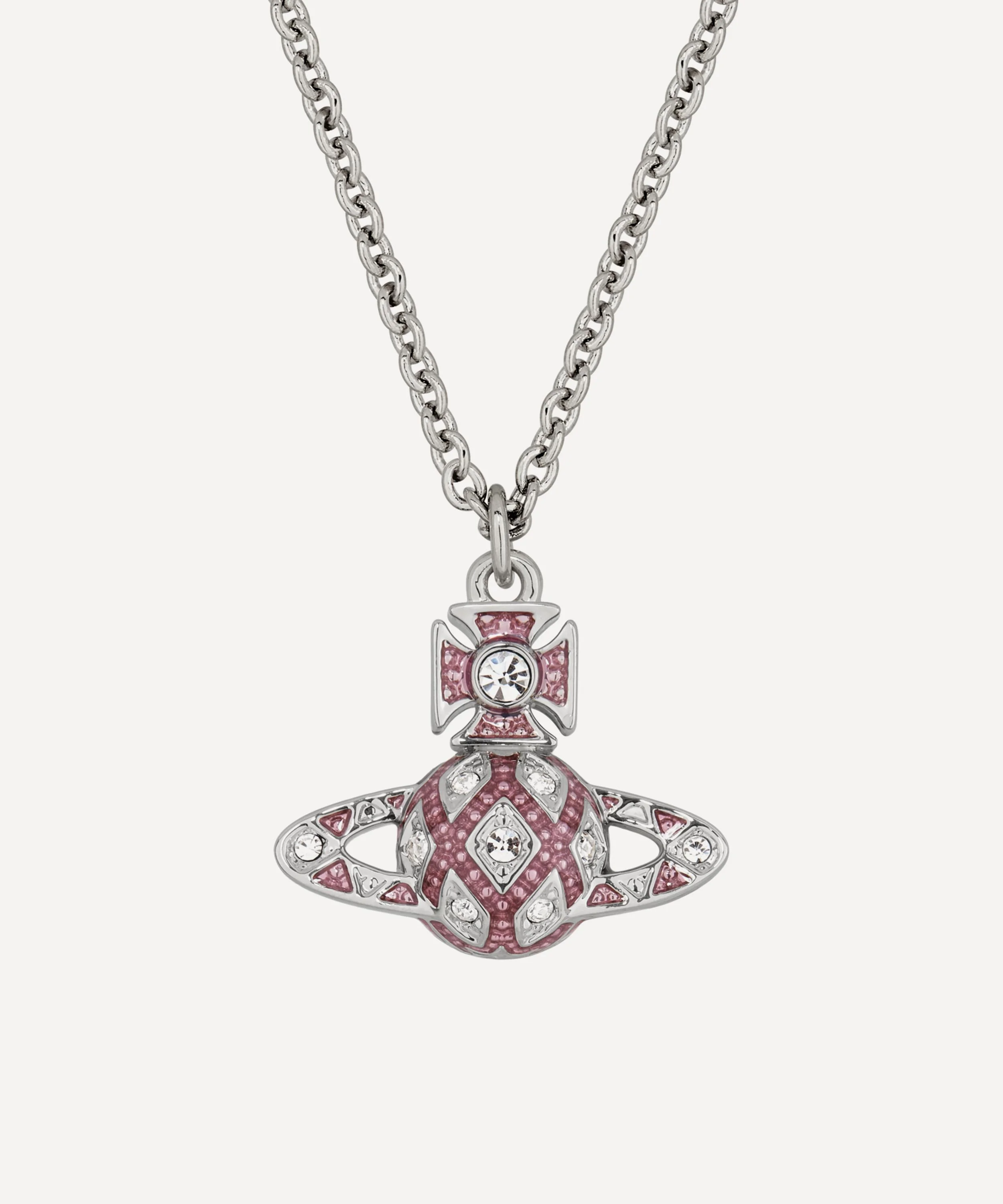 Silver-Tone Rachelle Bas Relief Pendant Necklace - 1