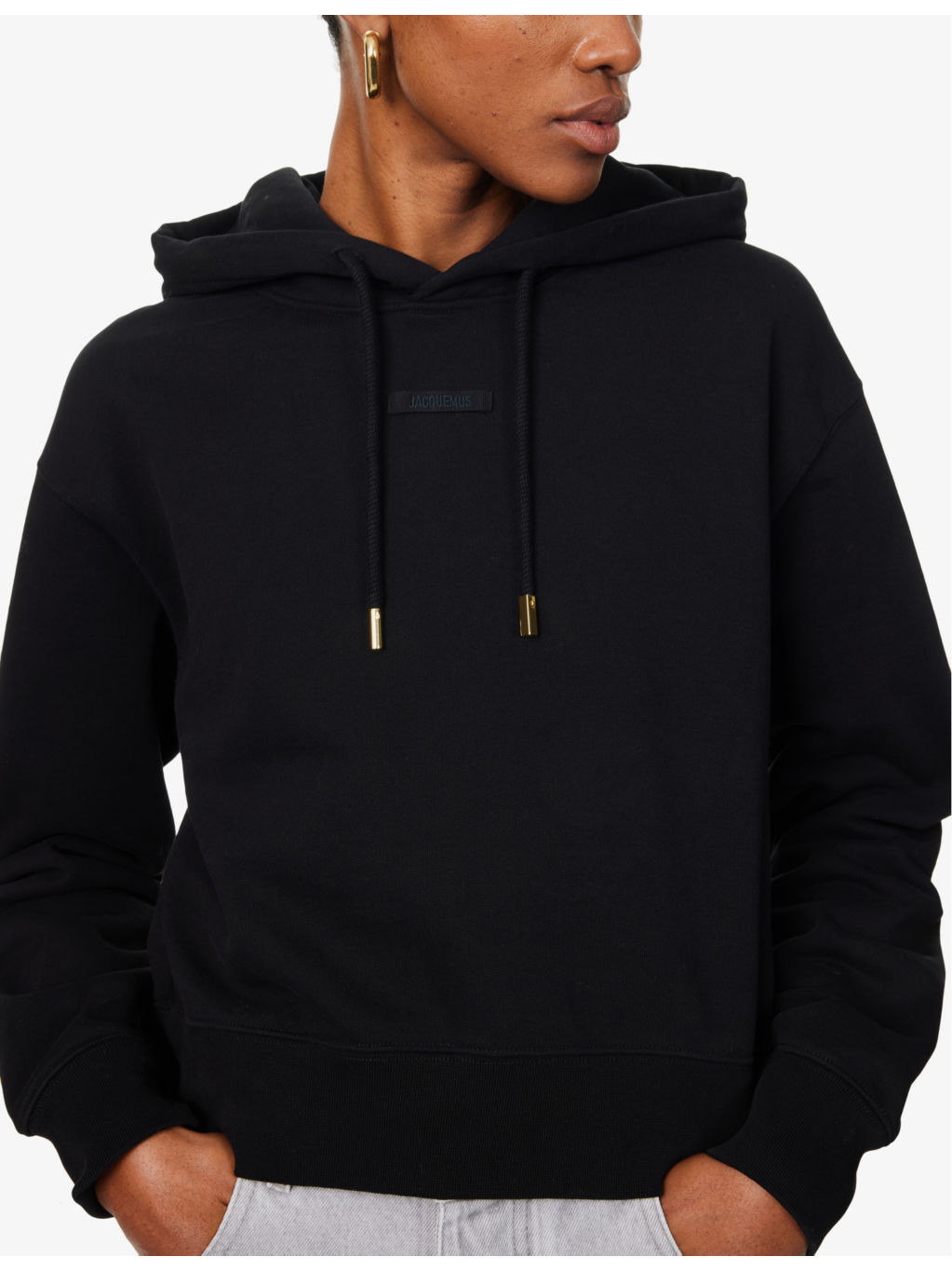 Le Hoodie brand-tab cotton-jersey hoody - 5