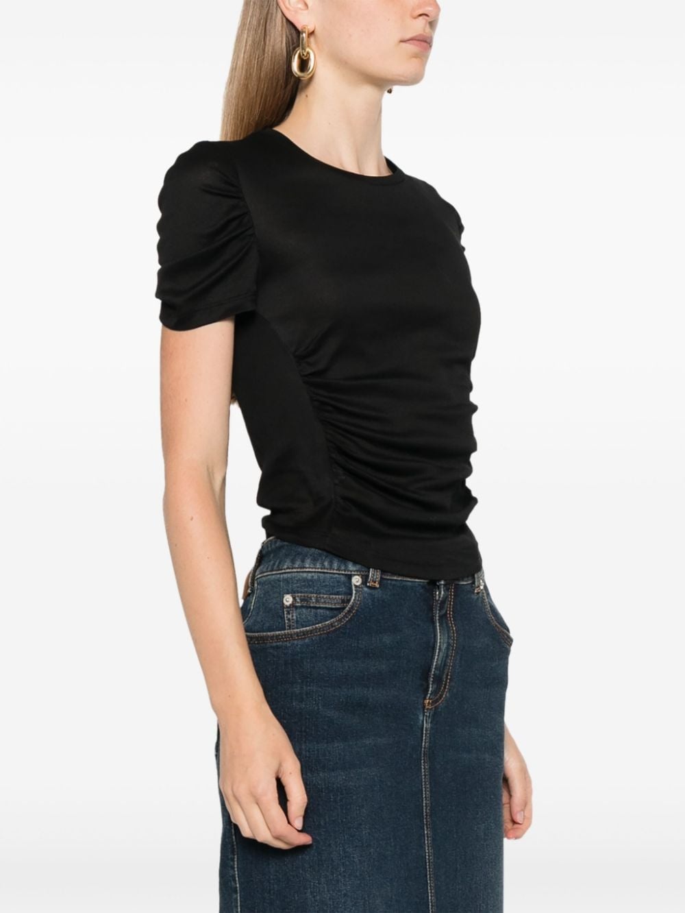 ruched-detailing T-shirt - 3