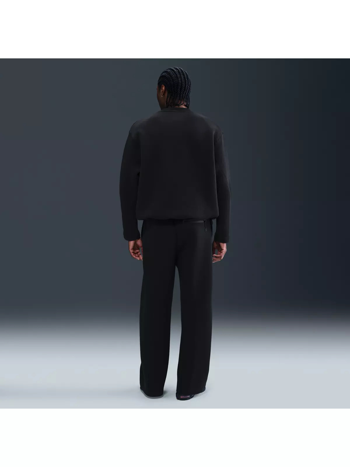 Men's Tech Fleece Loose Fit Crew -Black - 5