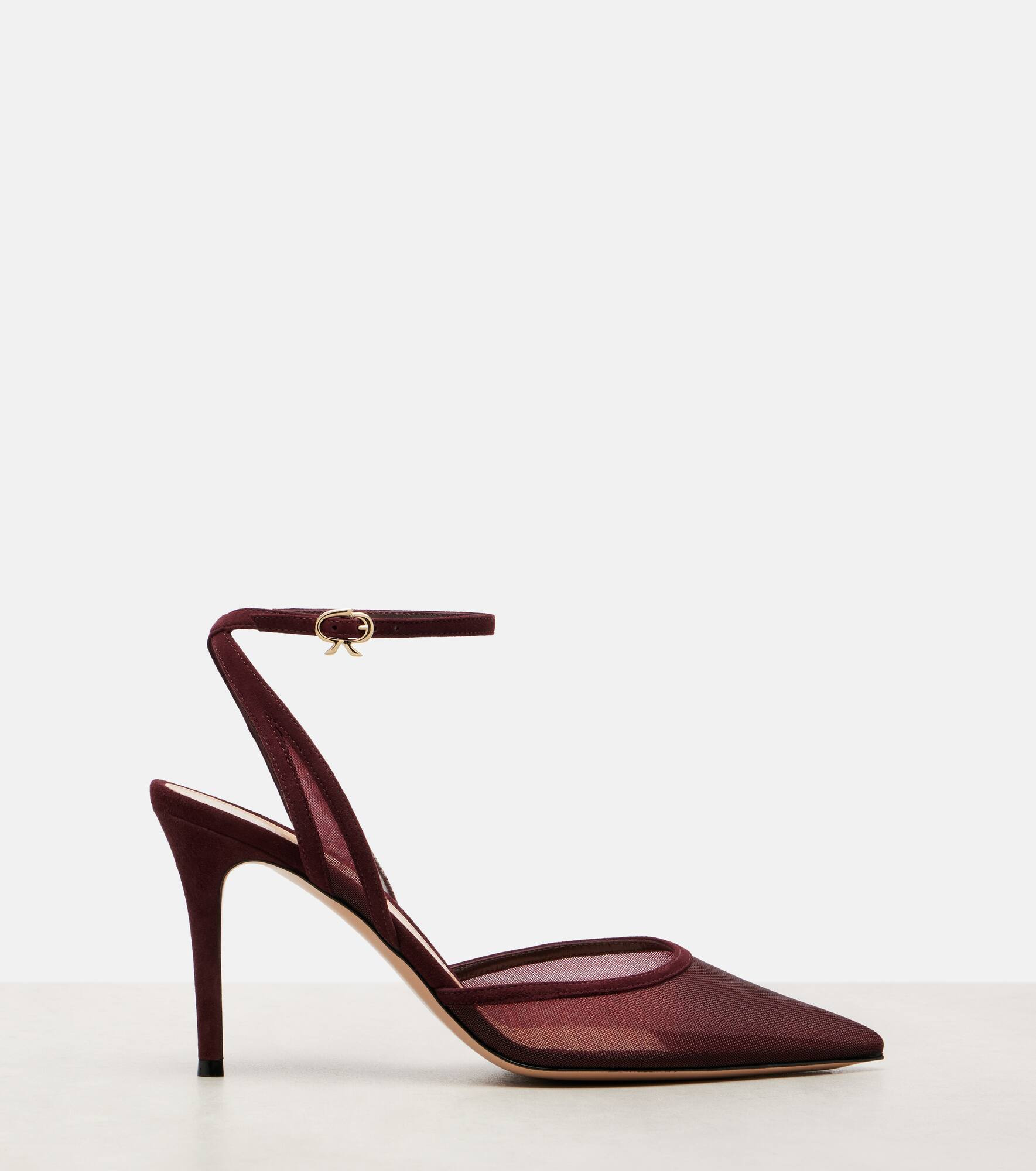 85 suede-trimmed organza pumps - 4