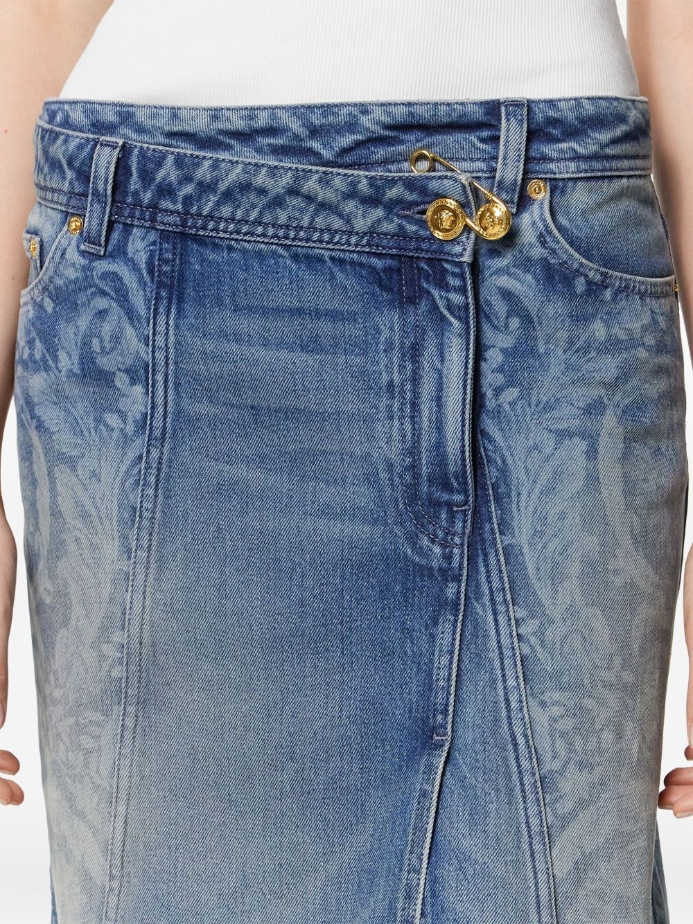asymmetric denim skirt - 5