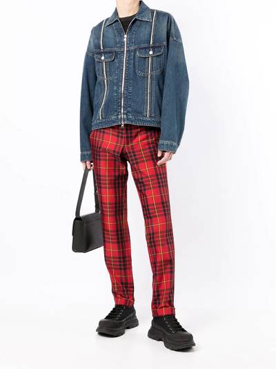 Alexander McQueen zip-through denim jacket outlook