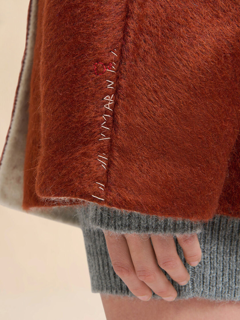 BROWN WOOL AND MOHAIR FELT JACKET 5