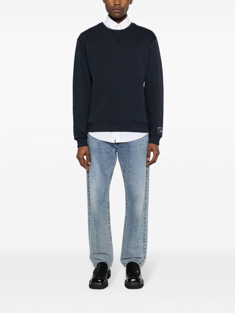 Valentino logo-patch cotton sweatshirt outlook