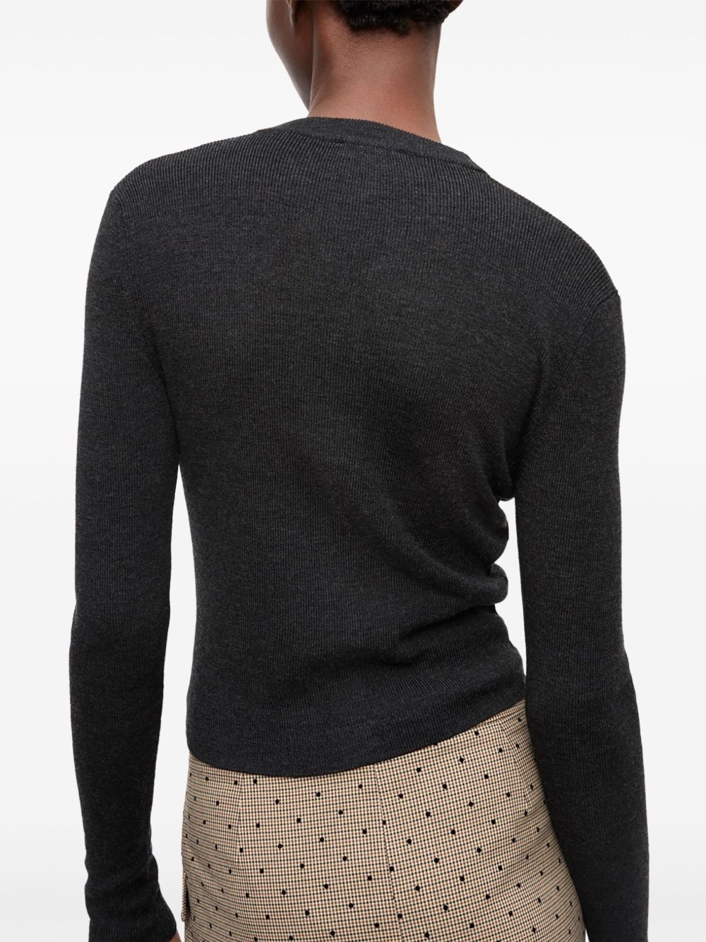 logo-embroidered cardigan - 4