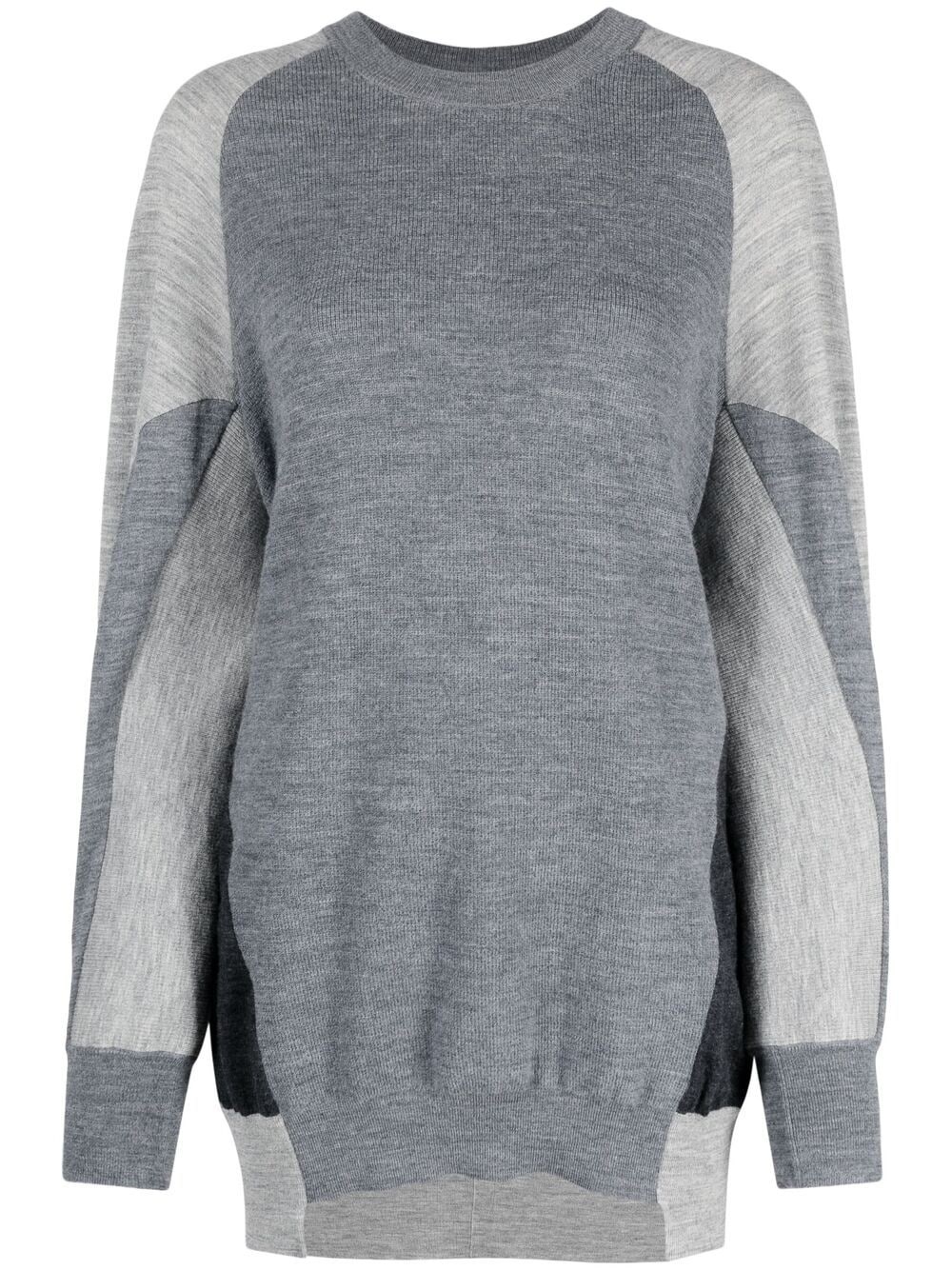 oversized colour-block jumper - 1