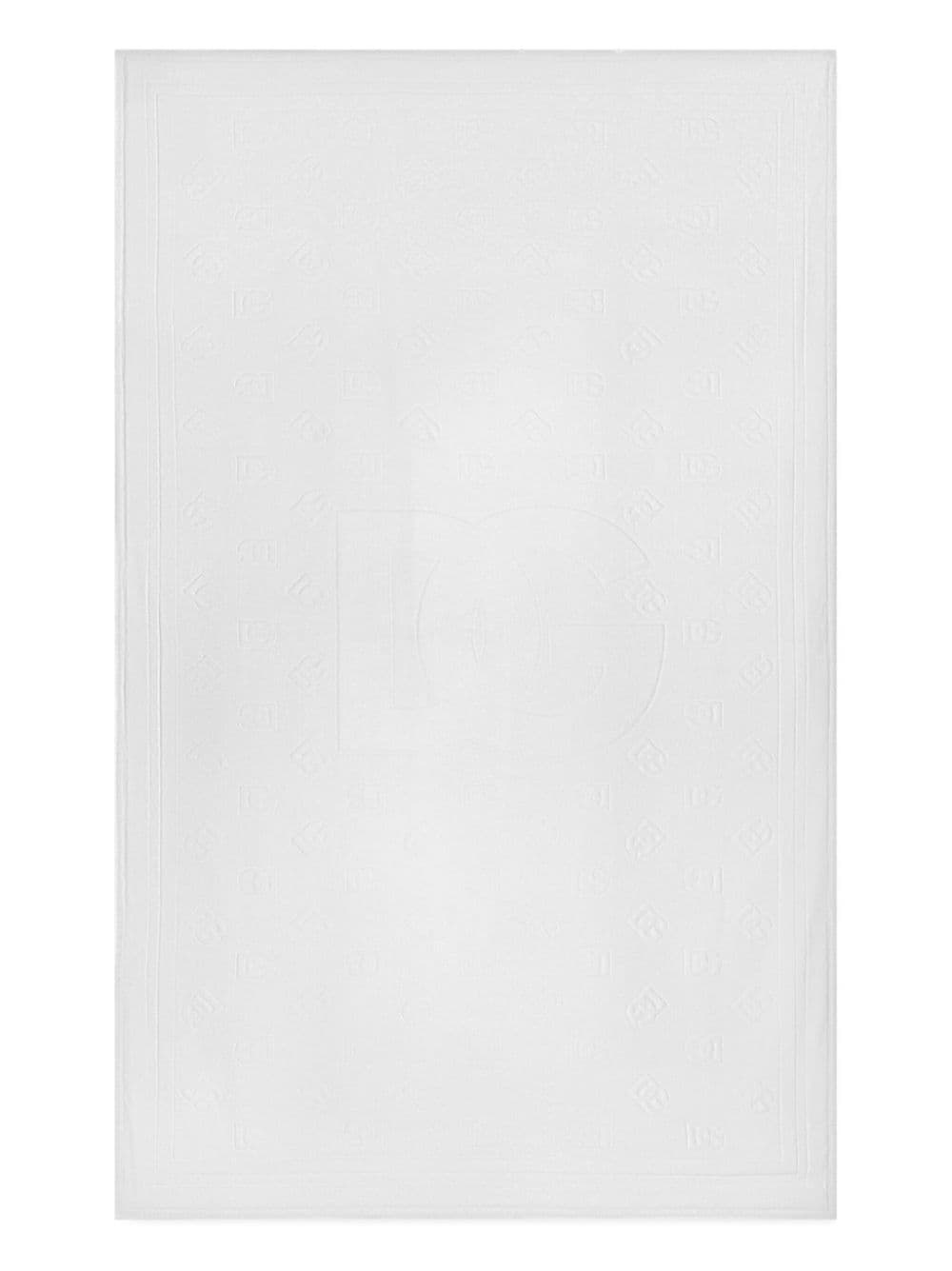 logo-jacquard cotton beach towel - 2