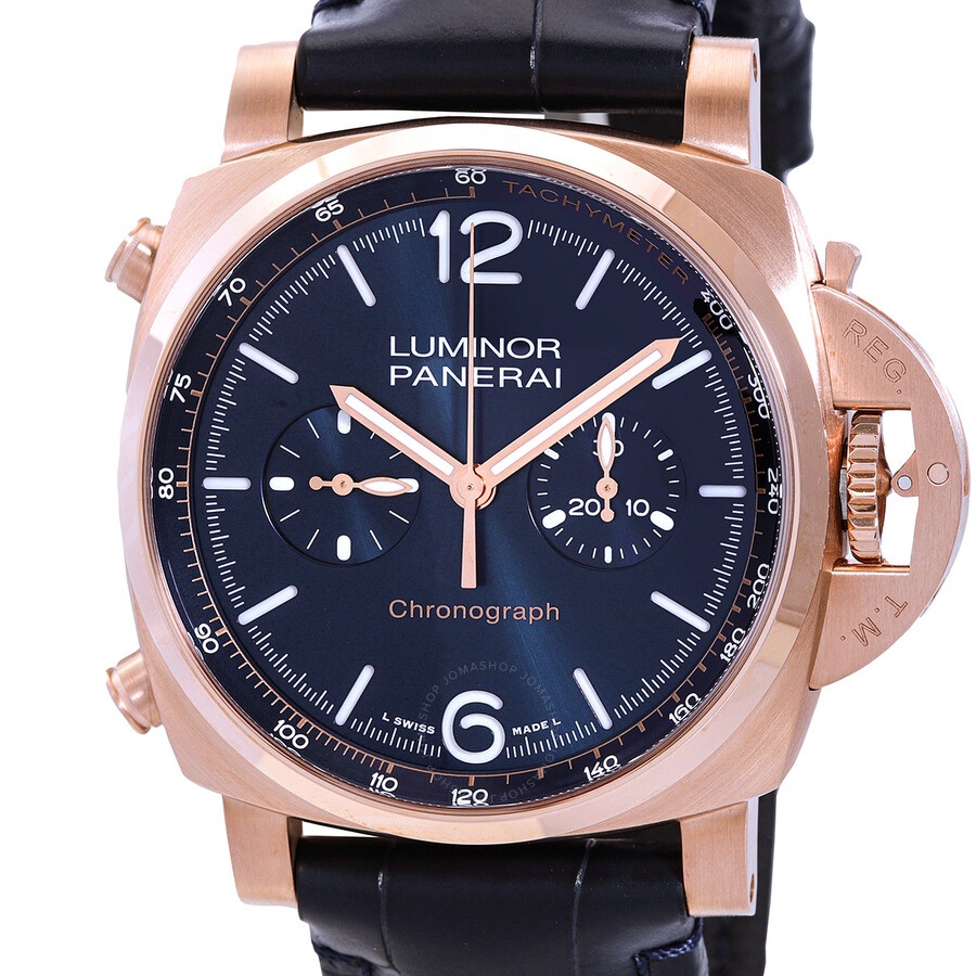 Panerai Luminor Chrono Goldtech™ Blu Notte Hand Wind Blue Dial Men's Watch PAM01111 - 4