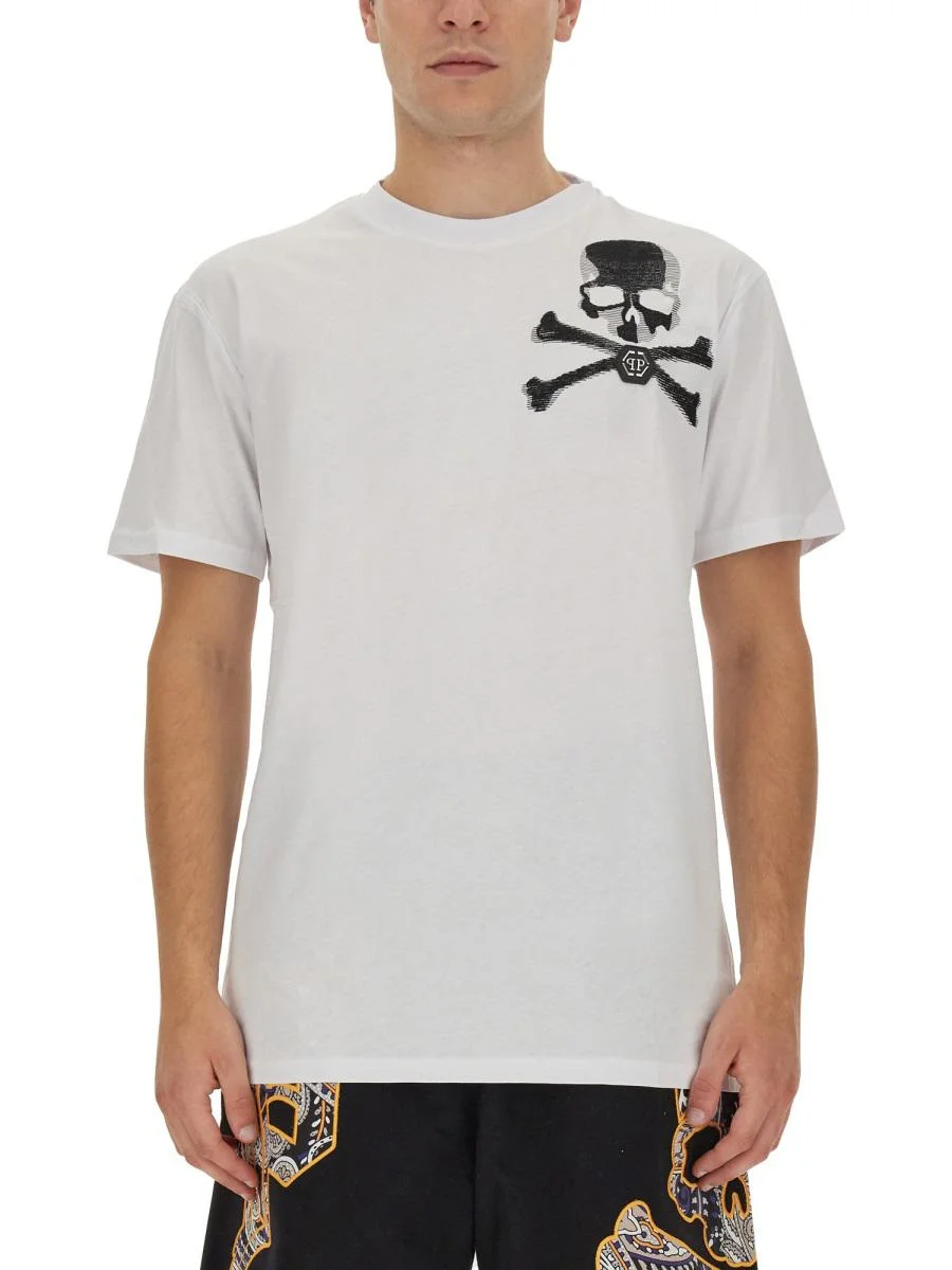 PHILIPP PLEIN T-SHIRT WITH LOGO - 1