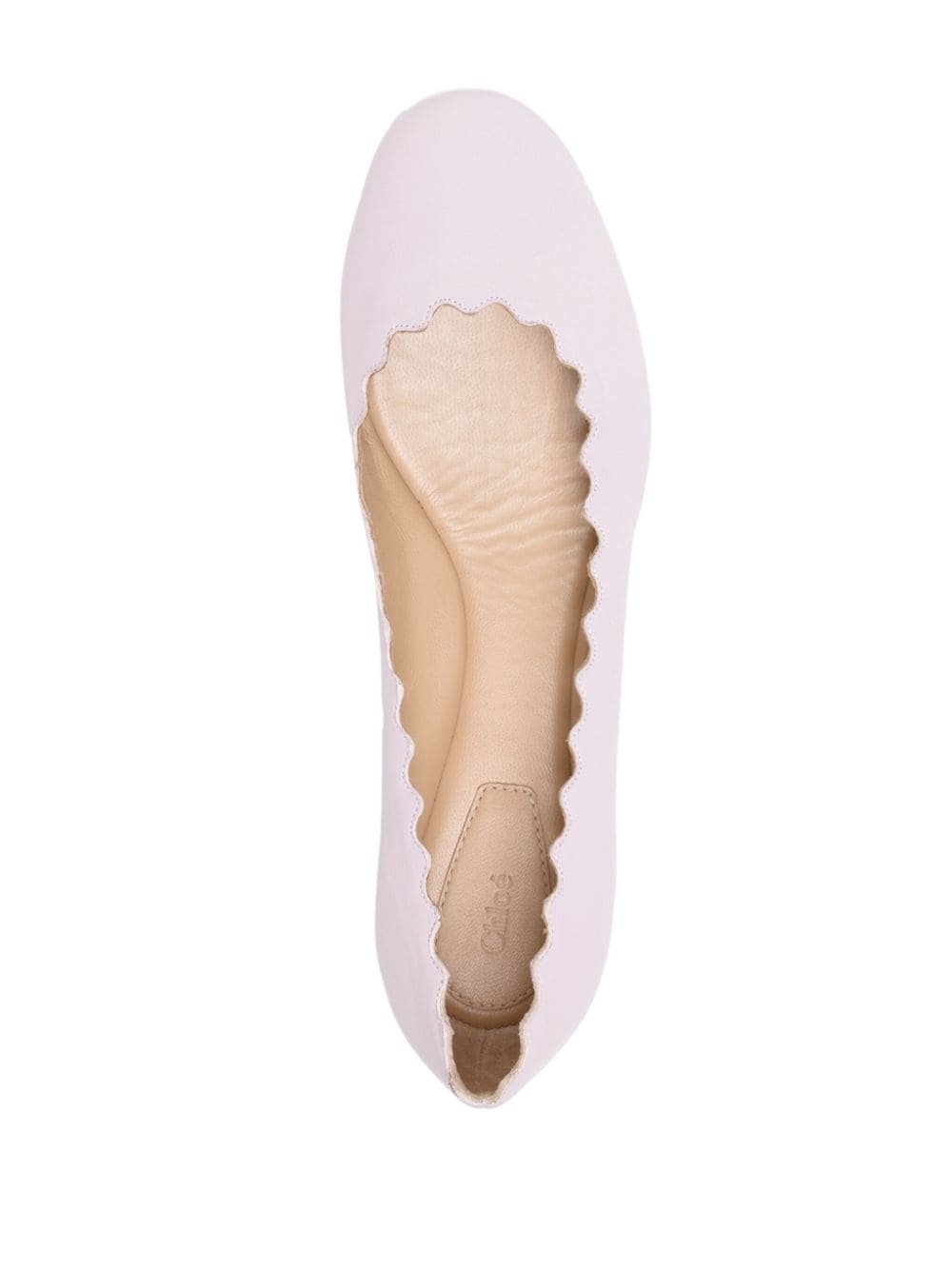 Lauren scallop-edge leather ballerina shoes - 4