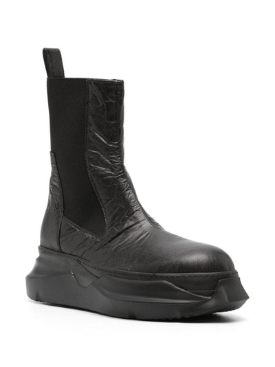 Rick Owens DRKSHDW Beatle Abstract crinkled-leather boots outlook