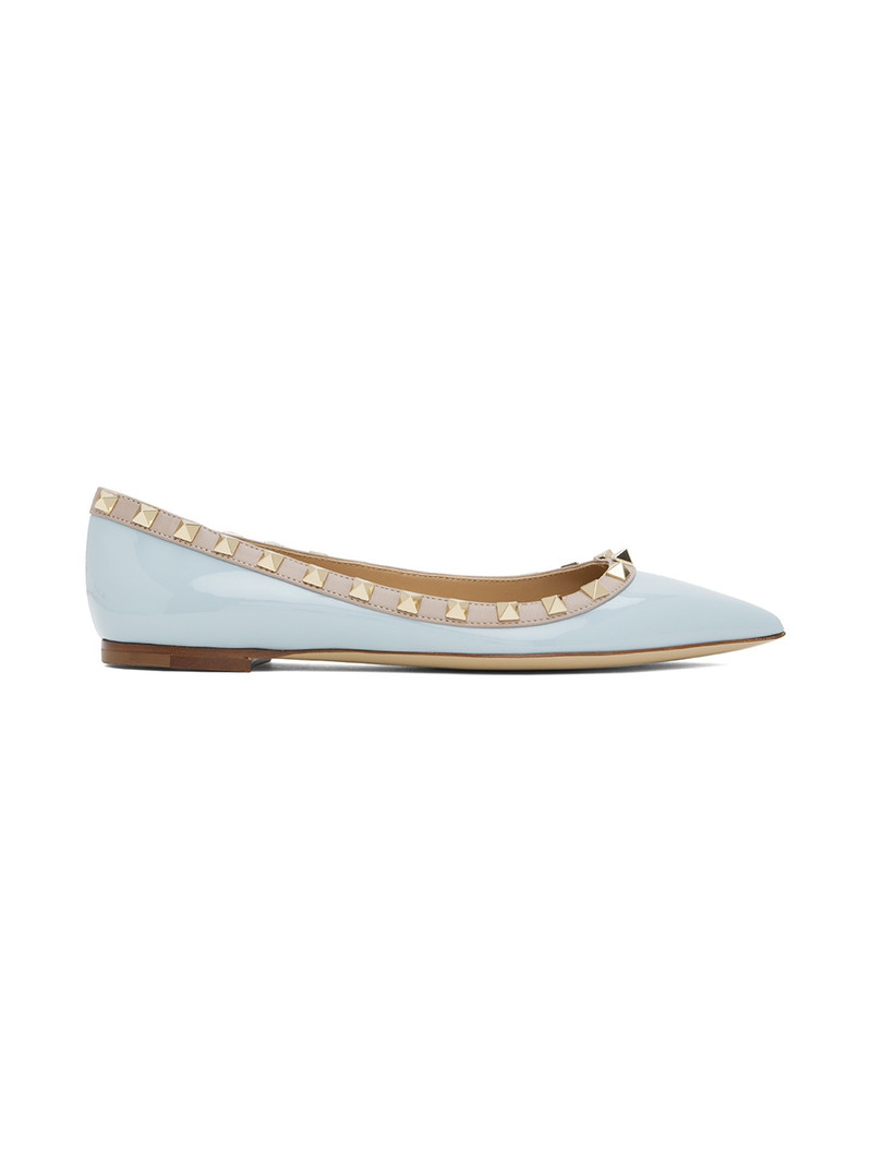 Blue Rockstud Ballerina Flats 1