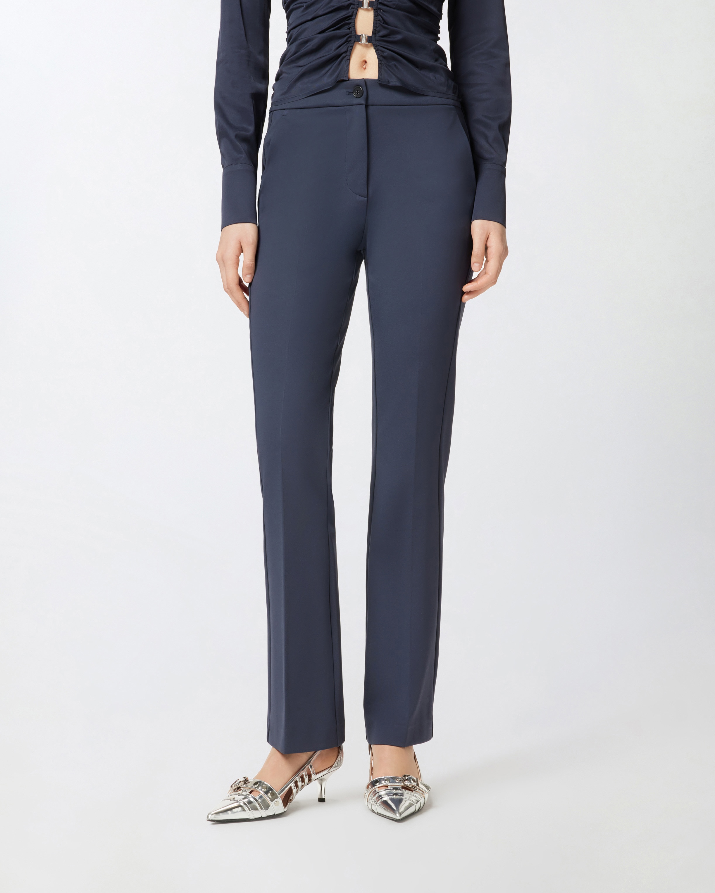 ELEGANT HIGH-WAISTED FLARED TROUSERS - 3