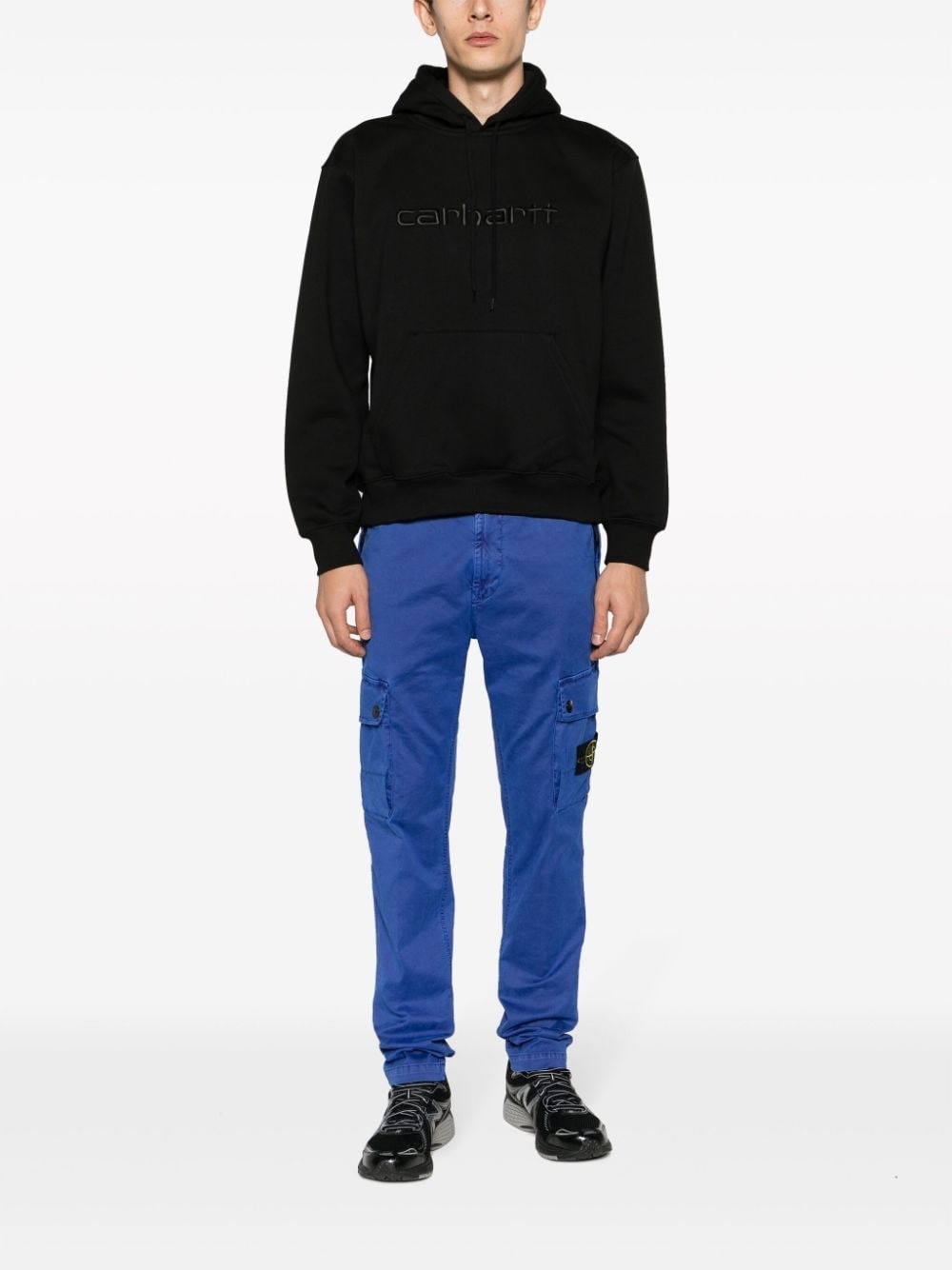 logo-embroidered cotton-blend hoodie - 3