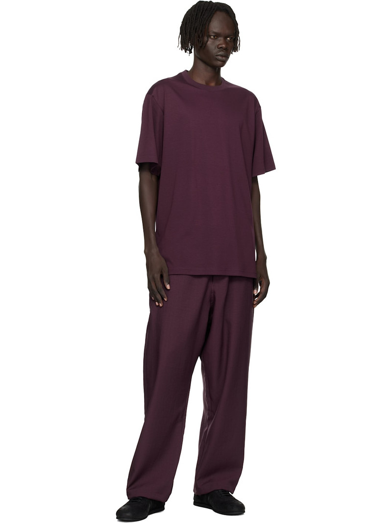 Y-3 Burgundy Sport Uniform Track Pants outlook