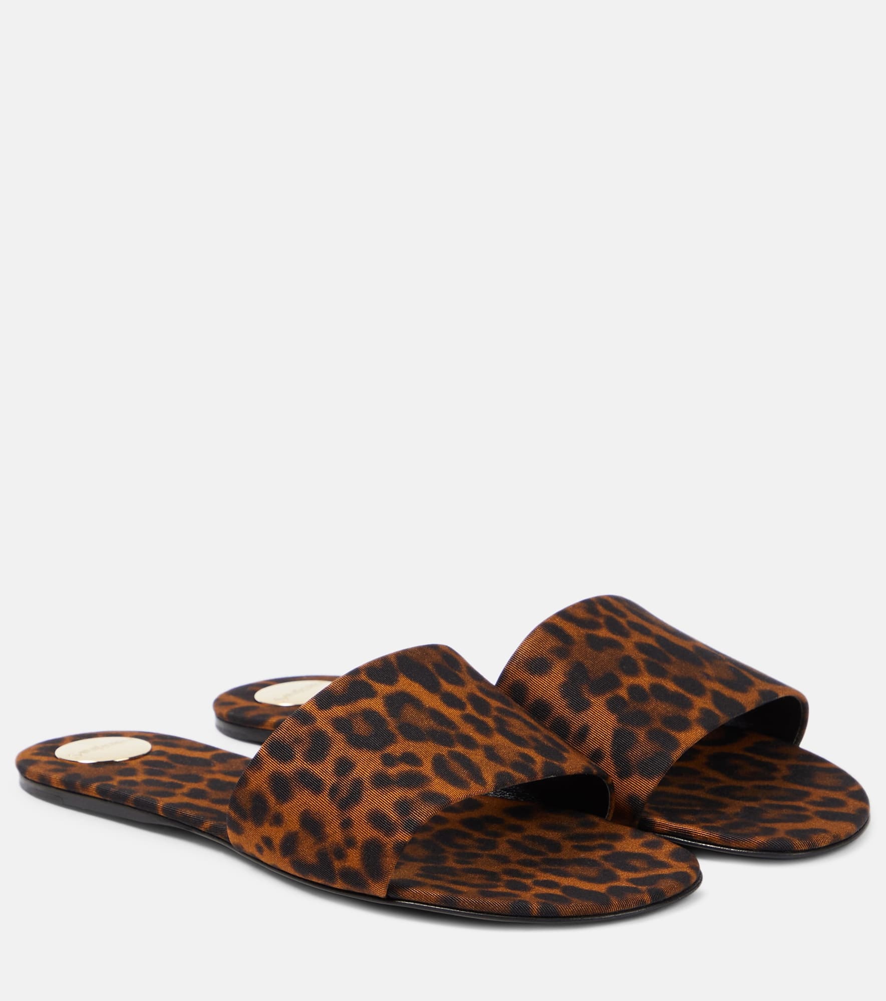 Carlyle leopard-print satin sandals - 1