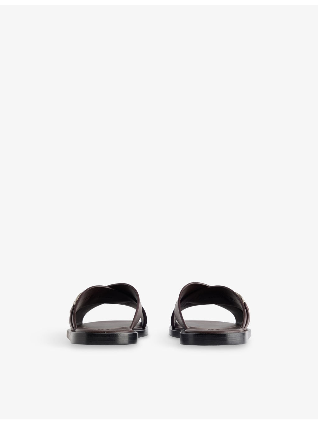 Interlocking G Leather Sliders - 4