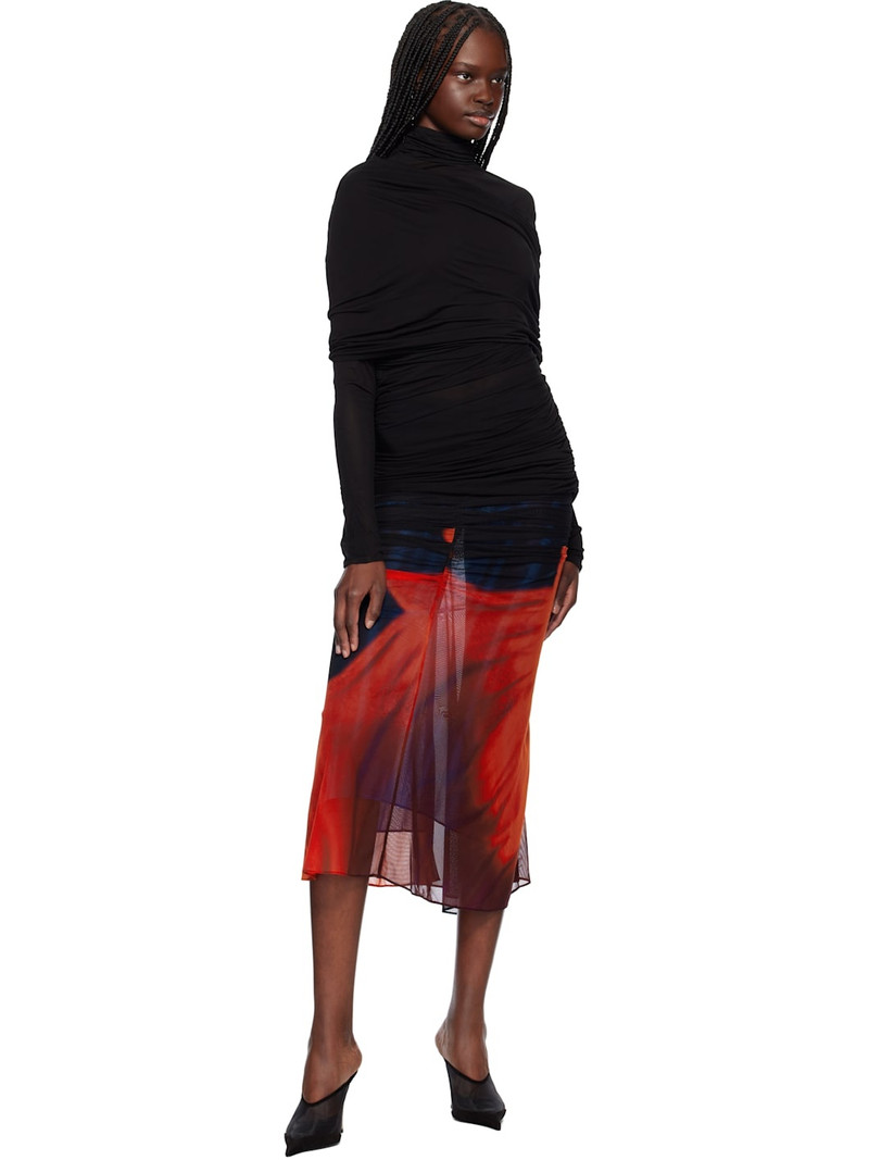 MUGLER Black Ruched Blouse outlook