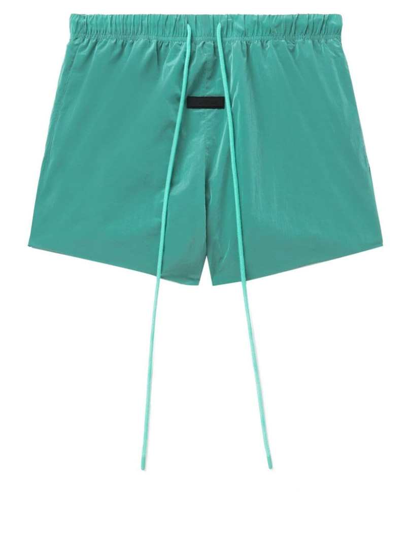 crinkled running shorts - 1