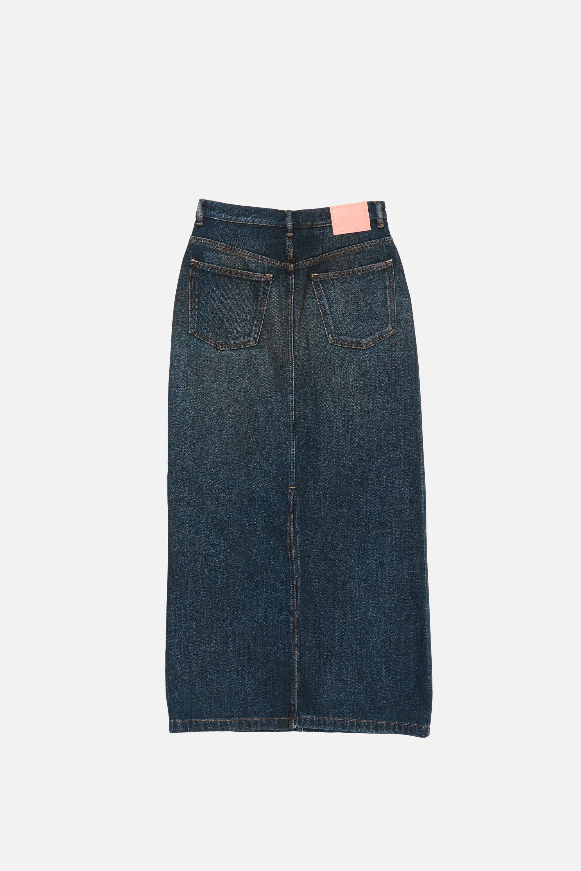 Ankle-length denim skirt - Dark Blue - 2