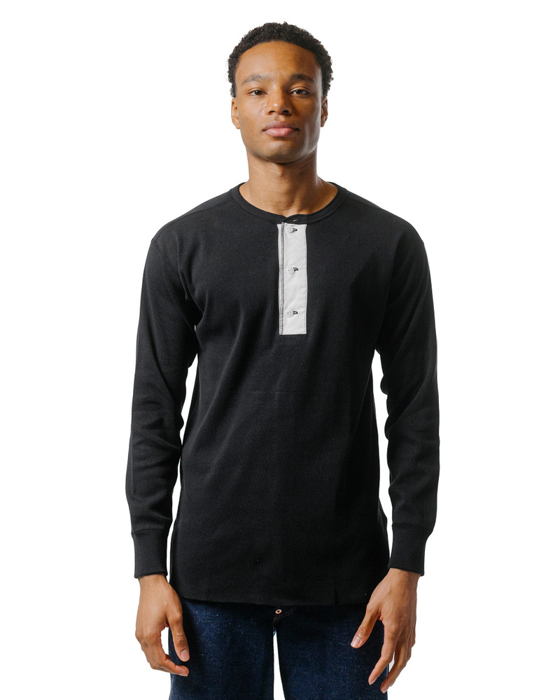 The Real McCoys MC23111 Union Henley Undershirt L/S Black outlook