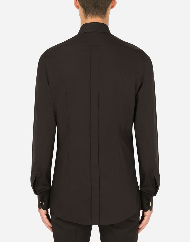 Cotton Gold-fit tuxedo shirt with rhinestone embellishment - 3