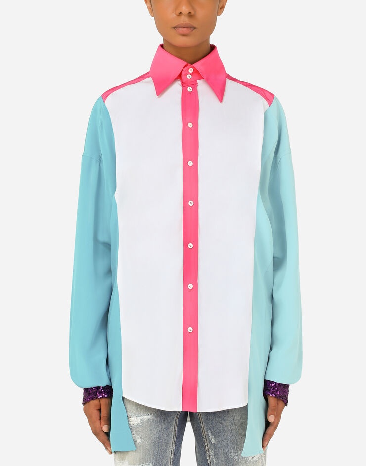 Mixed-fabric shirt - 2