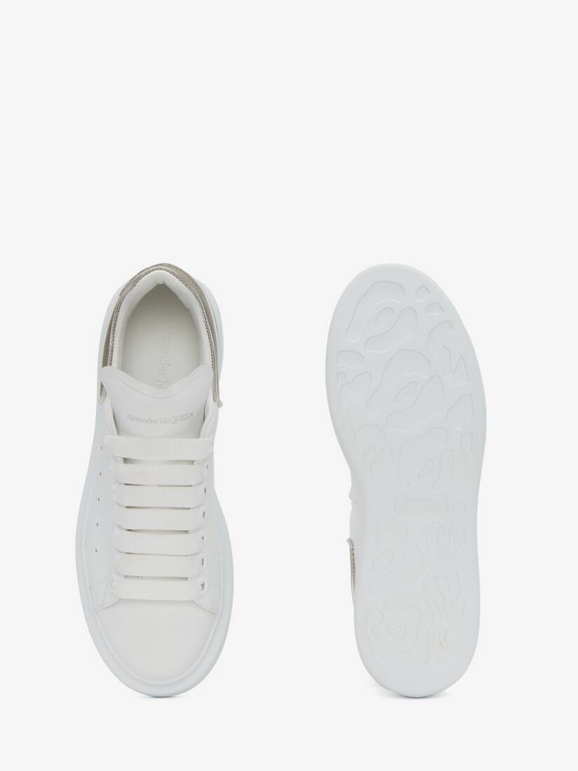 Women's Oversized Sneaker in White/gold - 4