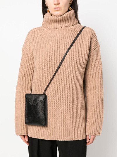 Lemaire grained-texture leather crossbody bag outlook