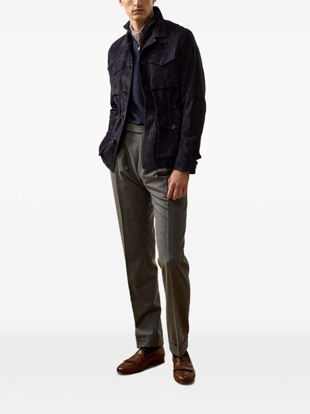 piqué-weave wool sweater - 2