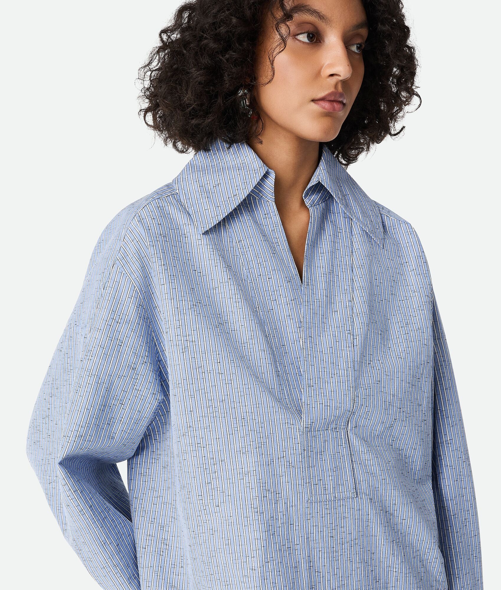 Cotton And Linen Stripe Shirt - 5