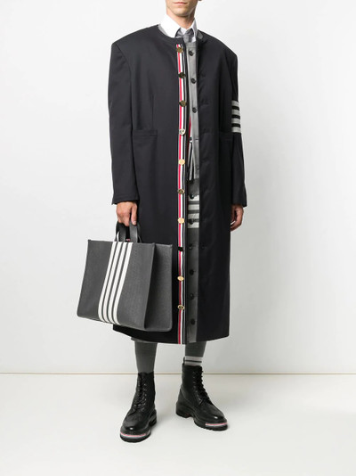 Thom Browne vertical stripe tote bag outlook