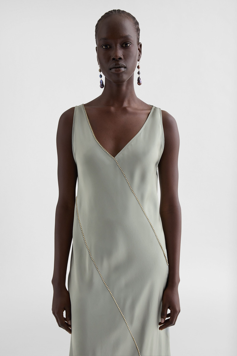 V-Neck Dress with Crystals 4