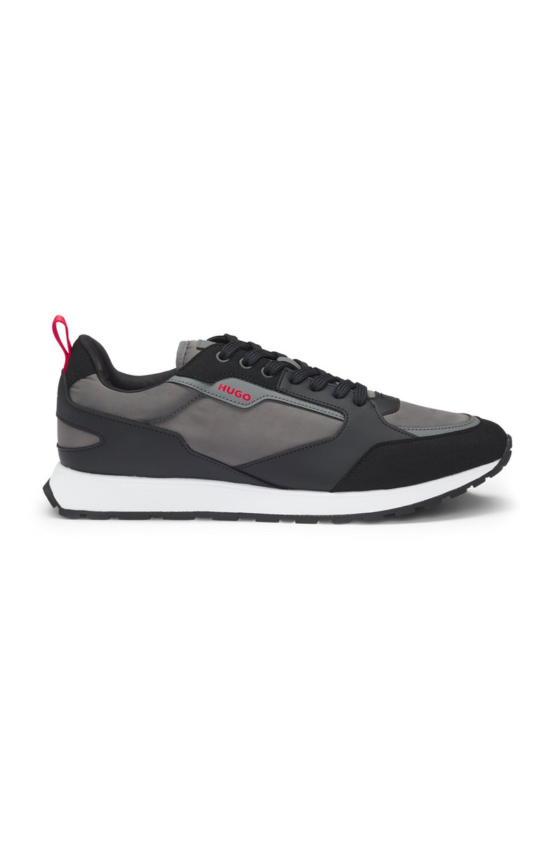 MIXED-MATERIAL TRAINERS WITH BRANDED ACCENTS 1