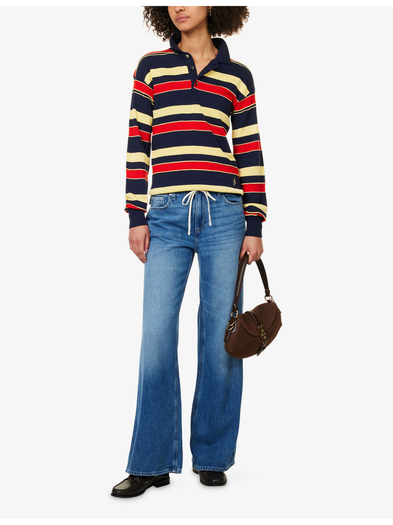 PAIGE Zoey Wide-Leg Cotton-Blend Denim Jeans outlook