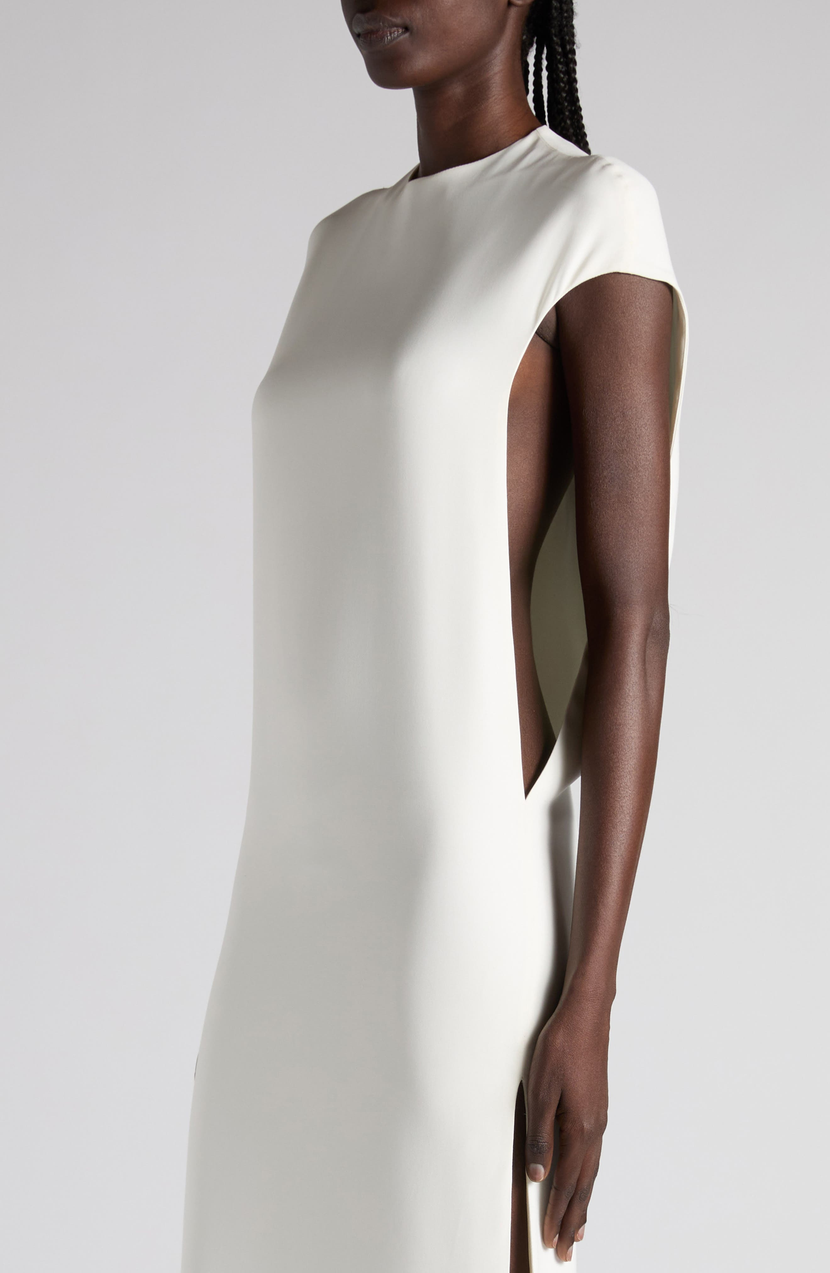 TOM FORD Stretch Silk Georgette Evening Gown in Chalk at Nordstrom - 4
